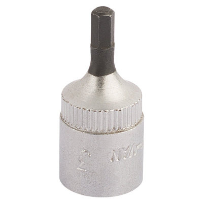 Draper Elora Hexagon Screwdriver Socket, 1/4" Sq. Dr., 3mm 11124