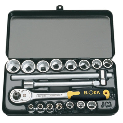 Draper Elora Metric Socket Set, 3/8" Sq. Dr. (18 Piece) 25932