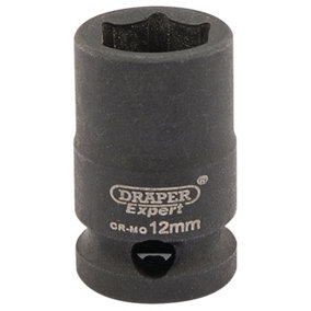 Draper Expert 12mm 3/8" Square Drive Hi-Torq 6 Point Impact Socket 6871