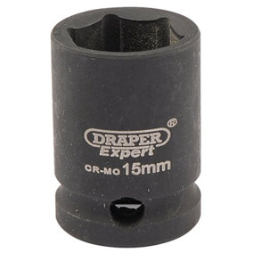 Draper Expert 15mm 3/8" Square Drive Hi-Torq 6 Point Impact Socket 6875