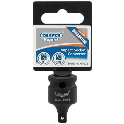 Draper Expert 3/8"F x 1/4"M Impact Socket Converter 7022