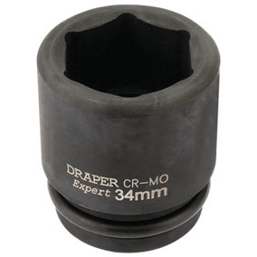 Draper Expert 34mm 3/4" Square Drive Hi-Torq 6 Point Impact Socket 93267