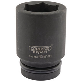 Draper Expert 43mm 1" Square Drive Hi-Torq 6 Point Deep Impact Socket 5153