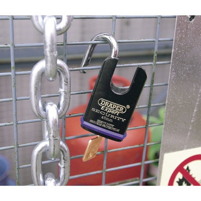 Draper Expert 46mm Heavy Duty Padlock and 2 Keys with Shrouded Shackle 64196