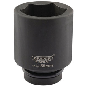 Draper Expert 55mm 1" Square Drive Hi-Torq 6 Point Deep Impact Socket 5156