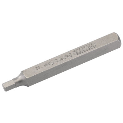 Draper Expert 5mm x 75mm Hexagonal 10mm Insert Bit for Mechanic's Bit Sets 33333