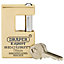 Draper Expert 76mm Quality Close Shackle Solid Brass Padlock and 2 Keys with Hardened Steel Shackle 64202