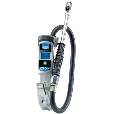 Draper Expert Digital Tyre Inflator Gauge with Twin Connectors, LCD ...