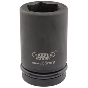Draper Expert HI-TORQ 6 Point Deep Impact Socket, 1" Sq. Dr., 36mm 05150