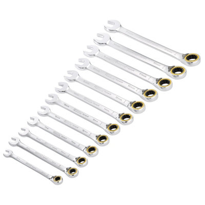 Draper Expert HI-TORQ Metric Reversible Ratchet Combination Spanner Set (12 Piece) 03913