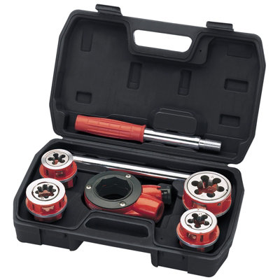 Draper Expert Metric & Imperial Ratchet Pipe Threading Kit, 7 Piece ...