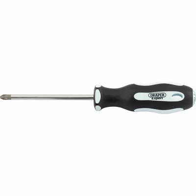 Draper Expert Pozi Screwdriver Black/White/Silver (2mm x 100mm)