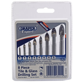 Draper Expert Tile and Glass Drill Bit Set (8 Piece) 48221