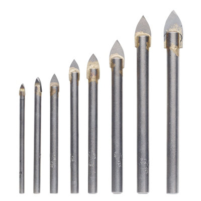 Draper Expert Tile and Glass Drill Bit Set 8 Piece 48221 DIY at B Q