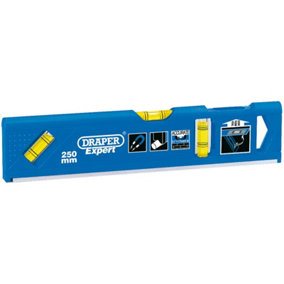 Draper Expert Torpedo Level with Magnetic Base and Side View Vial, 250mm 69554