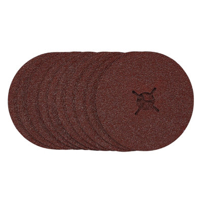 Draper  Fibre Sanding Discs, 125mm, 36 Grit, (Pack of 10) 68628