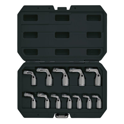 Draper Flexible Crowfoot Socket Wrench Set, 3/8" Sq. Dr. (12 Piece) 12403