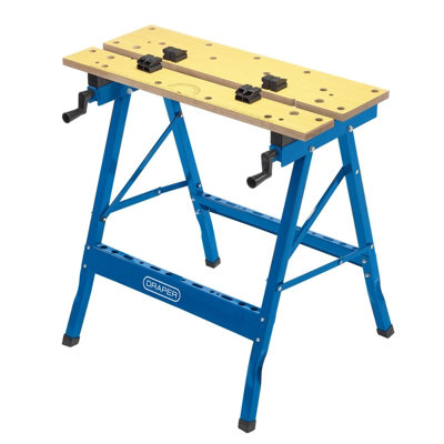 Draper Fold Down Workbench 800x800mm MDF Top Dual Clamping Portable Bench
