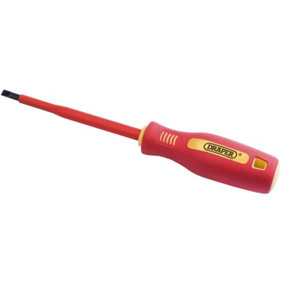 Draper Fully Insulated Plain Slot Screwdriver, 5.5 x 125mm (Sold Loose) 46524