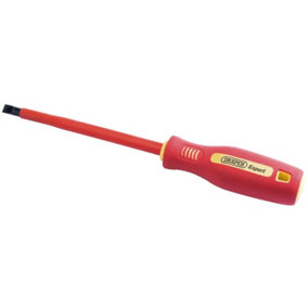 Draper Fully Insulated Plain Slot Screwdriver, 8 x 150mm (Sold Loose) 46526