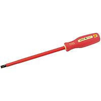 Draper Fully Insulated Plain Slot Screwdriver, 8 x 200mm (Sold Loose) 54273