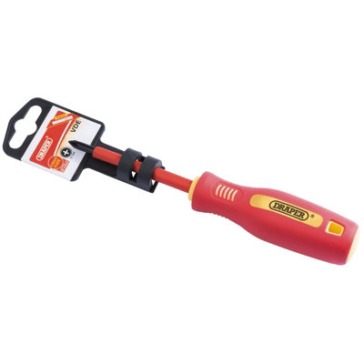 Draper Fully Insulated Soft Grip Cross Slot Screwdriver, No.1 x 80mm 46528