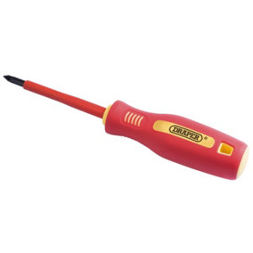 Draper Fully Insulated Soft Grip Cross Slot Screwdriver, No.1 x 80mm (Sold Loose) 46531