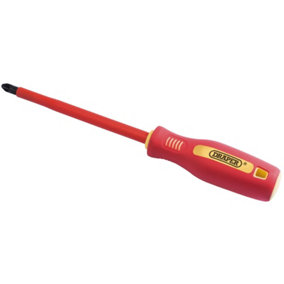 Draper Fully Insulated Soft Grip PZ TYPE Screwdriver, No.3 x 250mm (sold loose) 46538