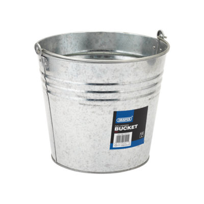 Draper Galvanised Steel Bucket, 12L 53241