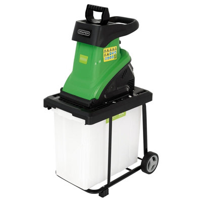 Draper Garden Shredder with Reversible Blades,45mm Cutting Capacity,60L Collection Box & Safety Plunger