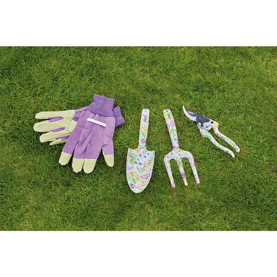 Draper Garden Tool Set with Floral Pattern (4 Piece) 08993