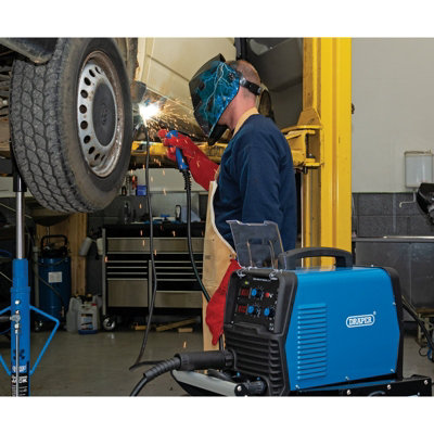 Draper 160A Gas And Gasless AC/DC MIG DTI Aluminium Welder - Blue - View #8