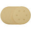 Draper  Gold Sanding Discs with Hook & Loop, 150mm, 120 Grit (Pack of 10) 64025