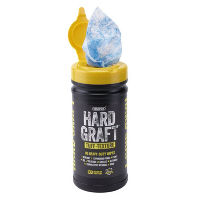 Draper Hard Graft Multipurpose Tuff-Texture Wipes (Tub of 80) 12436