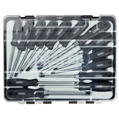 Draper Hard Grip Screwdriver Set with Draper TX-STAR (14 Piece) 13588