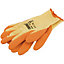 Draper Heavy Duty Latex Coated Work Gloves, Extra Large, Orange 82602