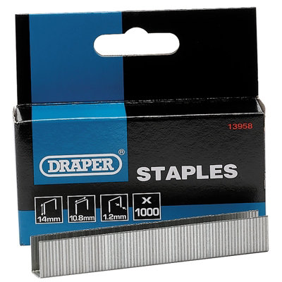 Draper Heavy Duty Staples, 14mm (Pack of 1000) 13958 Price Comparisons | Compare The Build
