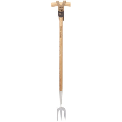 Draper Heritage Stainless Steel Fork With Ash Long Handle 99031