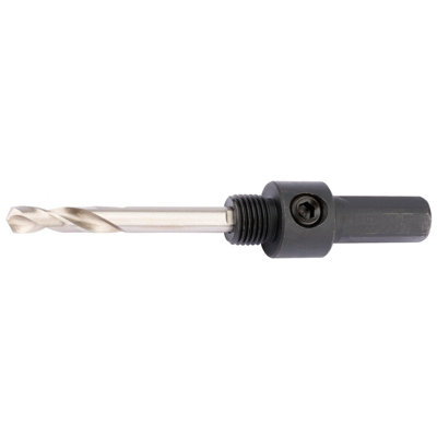 Draper Hex. Shank Holesaw Arbor with HSS Pilot Drill for 14 - 30mm Holesaws, 7/16" Thread 56387