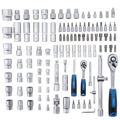 Draper HI-TORQ 110 Piece Metric Socket And Bit Set 1/4 And 1/2 Sq Dr ...