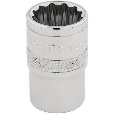 Draper HI-TORQ 12 Point Socket, 1/2" Sq. Dr., 17mm 33167