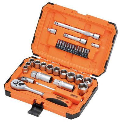 Draper HI-TORQ 34Pc 6-Point Socket Set 1/4