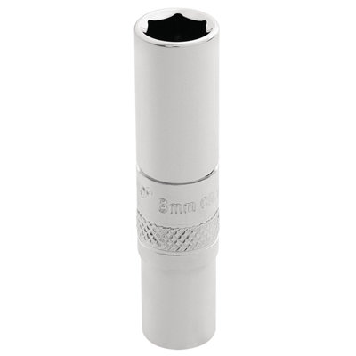 Draper HI-TORQ 6 Point Deep Socket, 1/4" Sq. Dr., 8mm 32675