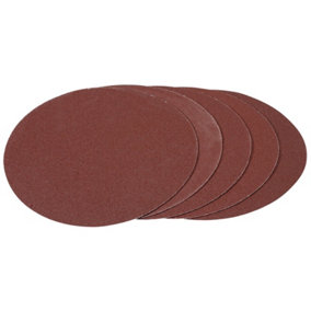 Draper Hook and Loop Aluminium Oxide Sanding Discs, 180mm, 100 Grit (Pack of 5) 93426