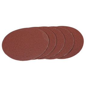 Draper Hook and Loop Aluminium Oxide Sanding Discs, 180mm, 60 Grit (Pack of 5) 93388