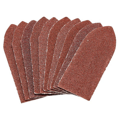 Draper  Hook and Loop Aluminium Oxide Sanding Sheets, 32 x 92mm, 60 Grit (Pack of 10) 99260