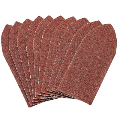 Draper  Hook and Loop Aluminium Oxide Sanding Sheets, 32 x 92mm, 80 Grit (Pack of 10) 99261