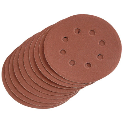 Draper Hook and Loop Sanding Discs, 125mm, 240 Grit (Pack of 10) 64040