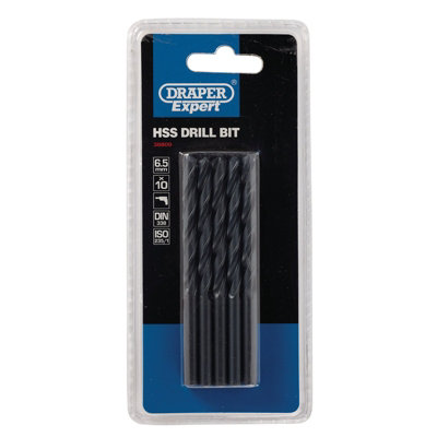 Draper HSS Drill Bit, 6.5mm (Pack of 10) 38809