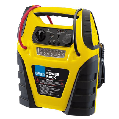Draper Jump Starter & Air compressor 12V 900A Power Pack Battery Charger 90643